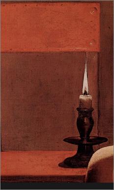 candle (detail), Georges de la Tours