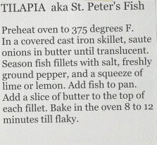 Tilapia recipe